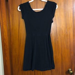 Black SO Skater Dress with Crisscross Back